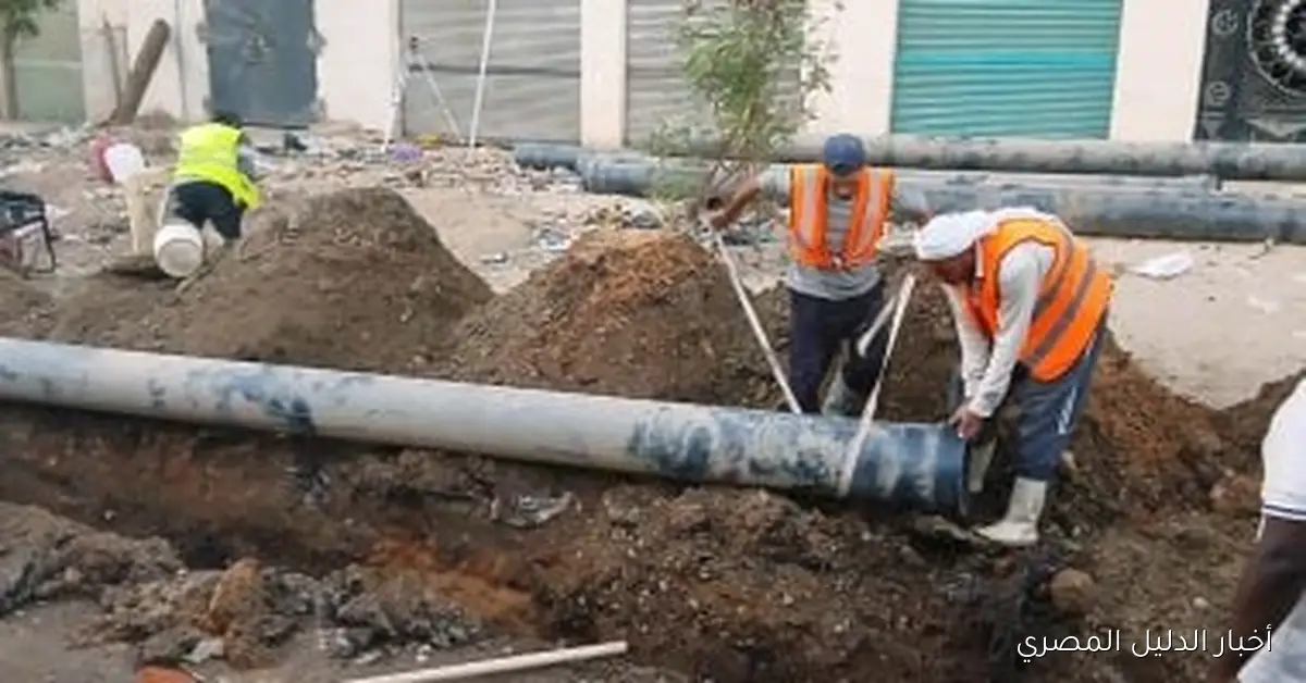 <p><strong>أسوان: تنفيذ أعمال إصلاح عاجلة لانسداد في خط الطرد الرئيسي للصرف الصحي بمنطقة الكرور</strong></p>