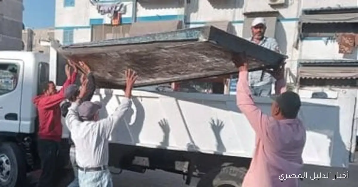 إزالة 463 حالة إشغال طريق في مراكز محافظة البحيرة