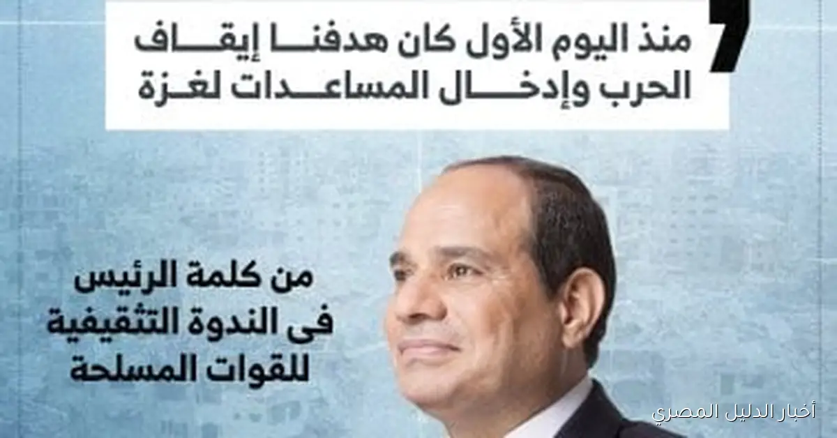 استكشف رسائل الرئيس السيسى في الندوة التثقيفية الـ42 للقوات المسلحة عبر إنفوجراف مميز