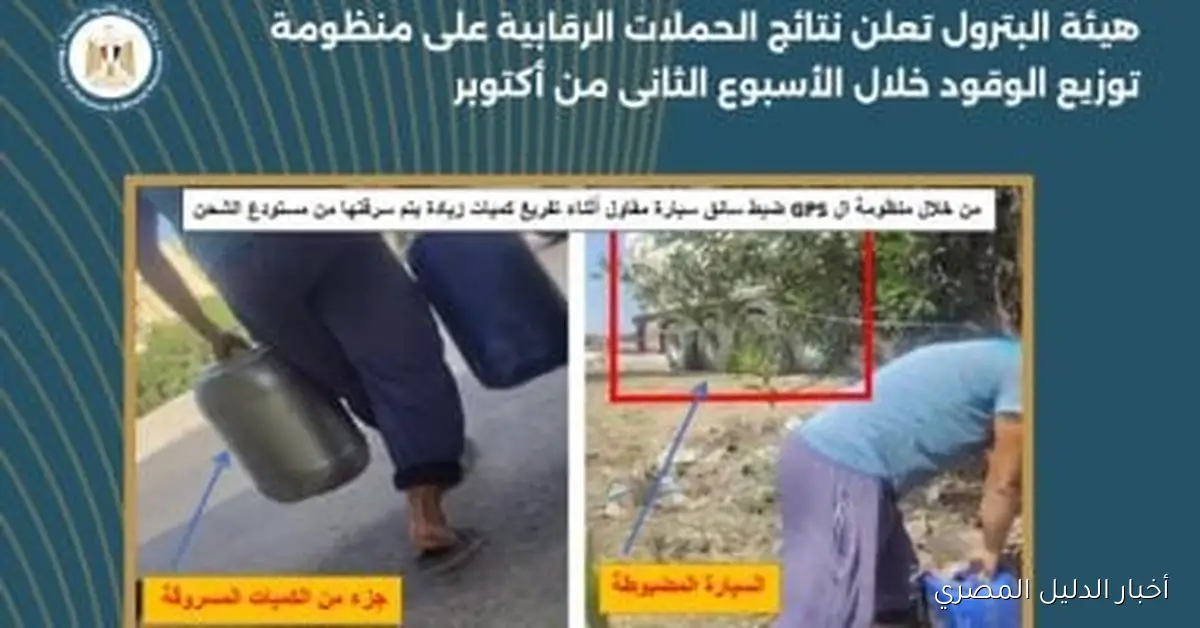 الهيئة العامة للبترول تكشف عن نتائج الرقابة على نظام توزيع الوقود