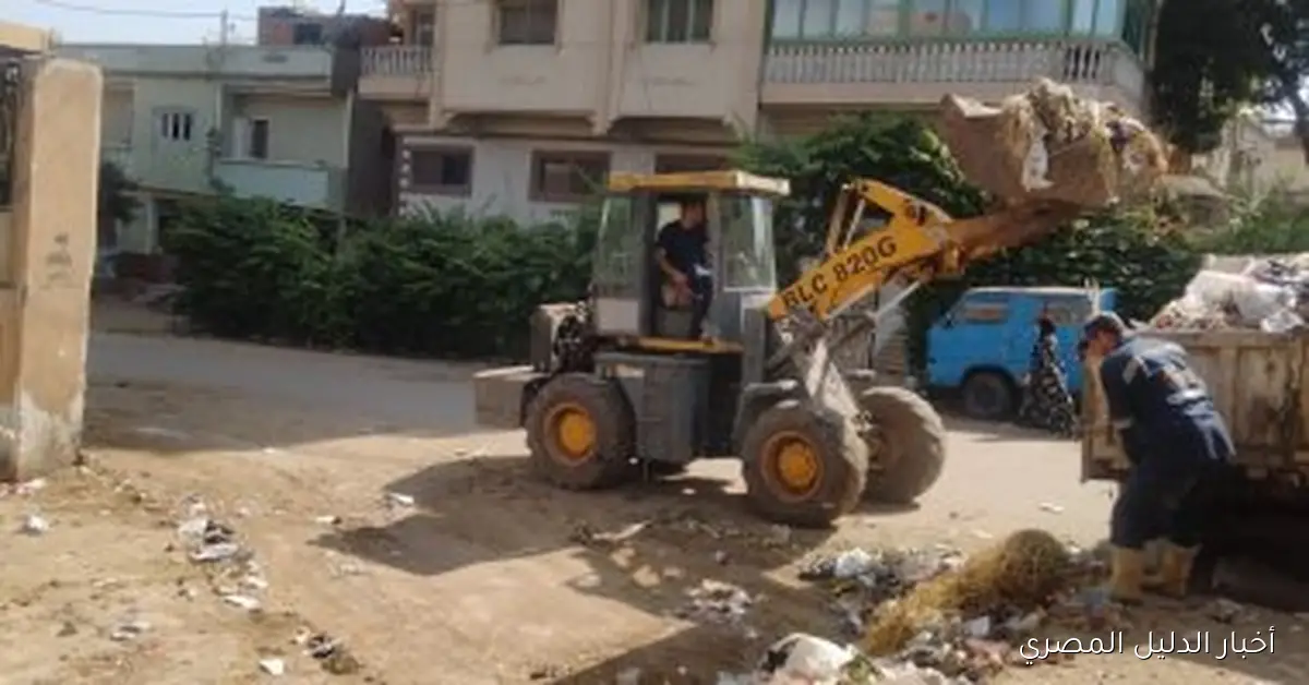 كفر الشيخ: إزالة 2022 طن من القمامة وتحرير 100 محضر تمويني متنوع