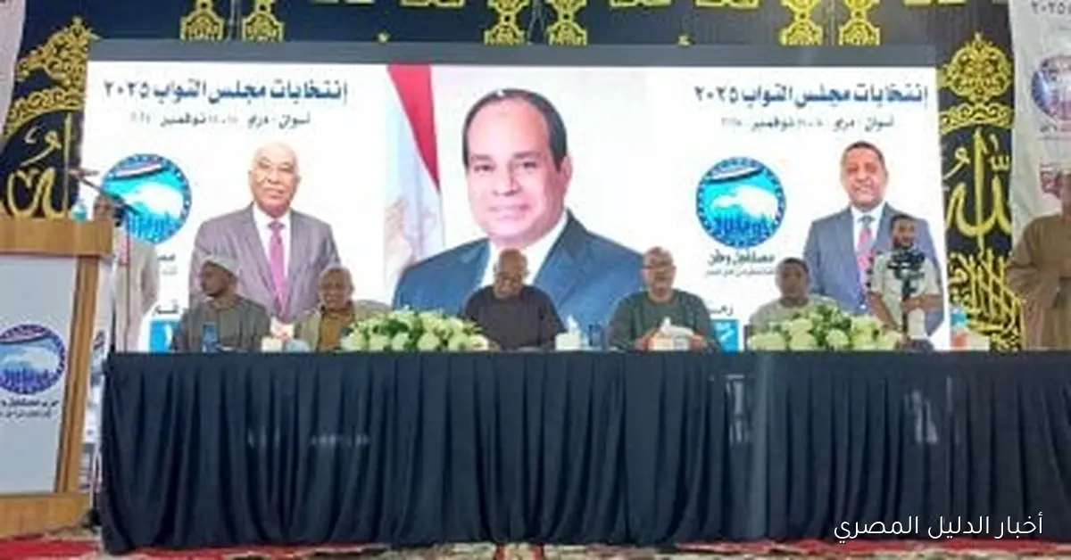 مؤتمر شعبي حاشد في أسوان لدعم مرشحي حزب مستقبل وطن في الانتخابات البرلمانية