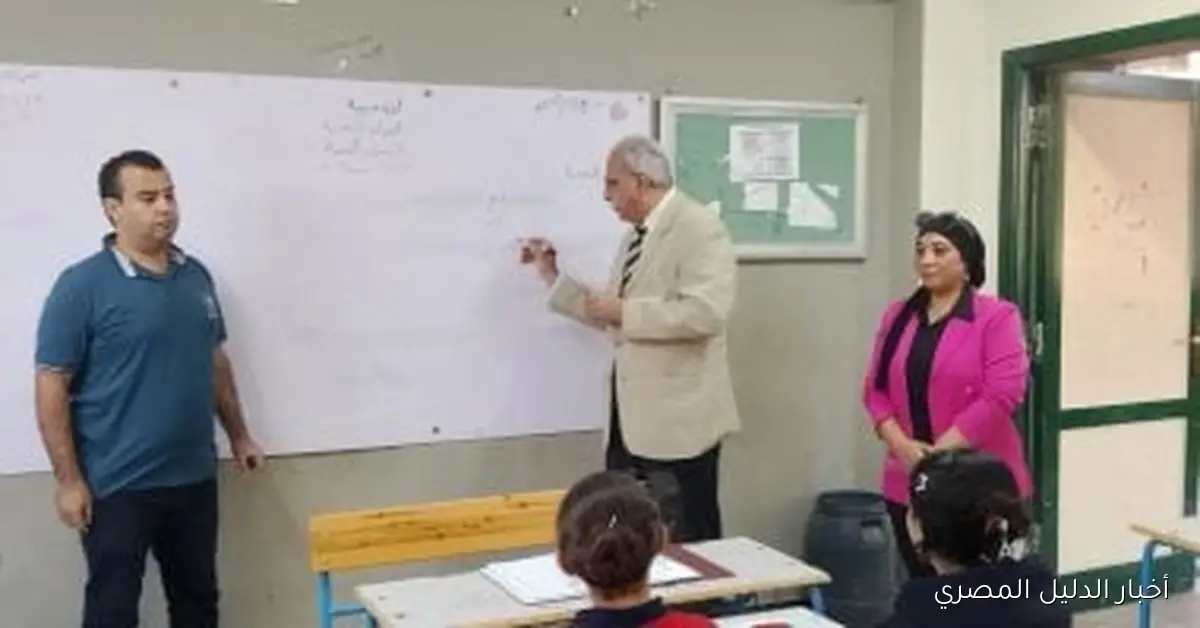 مدير تعليم القليوبية يزور مدرسة الفريق الشاذلي في قليوب لمتابعة سير العملية التعليمية