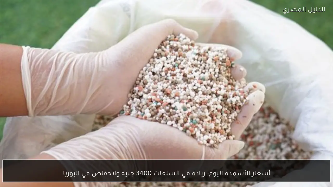 أسعار الأسمدة اليوم: زيادة في السلفات 3400 جنيه وانخفاض في اليوريا