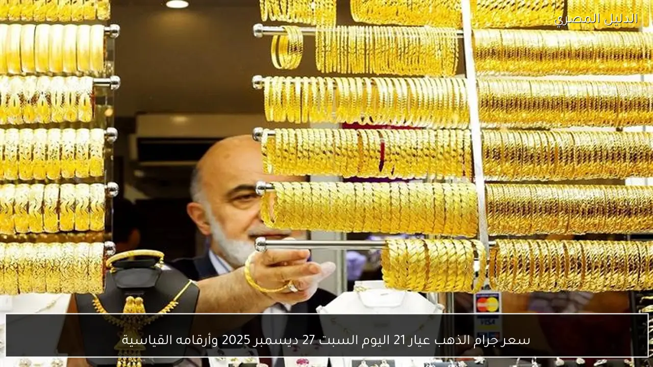 سعر جرام الذهب عيار 21 اليوم السبت 27 ديسمبر 2025 وأرقامه القياسية