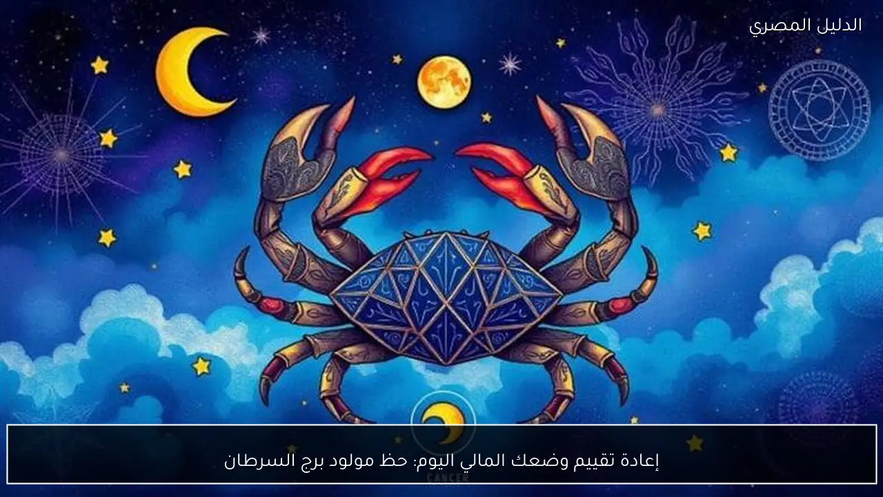 إعادة تقييم وضعك المالي اليوم: حظ مولود برج السرطان