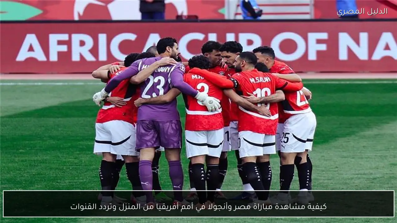 كيفية مشاهدة مباراة مصر وأنجولا في أمم أفريقيا من المنزل وتردد القنوات
