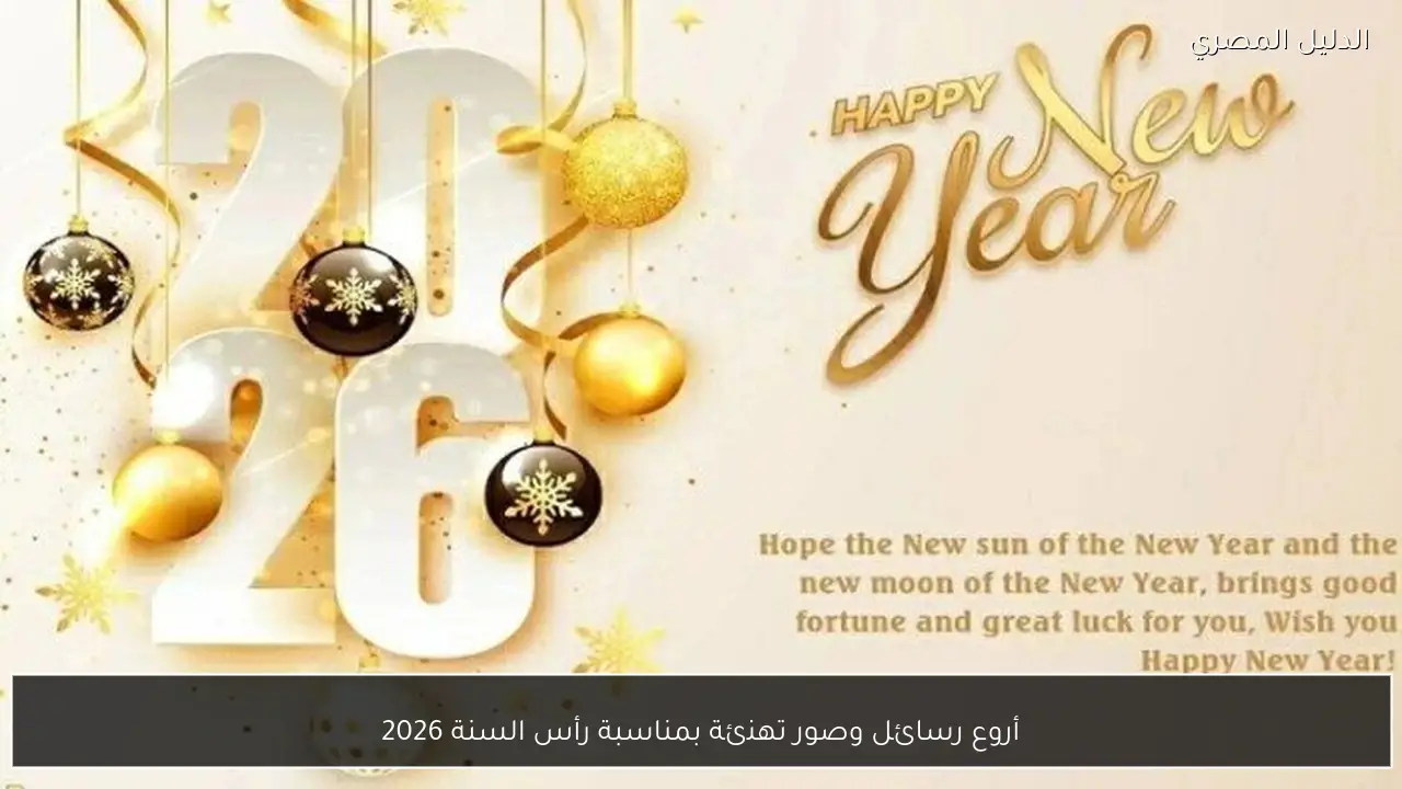 أروع رسائل وصور تهنئة بمناسبة رأس السنة 2026