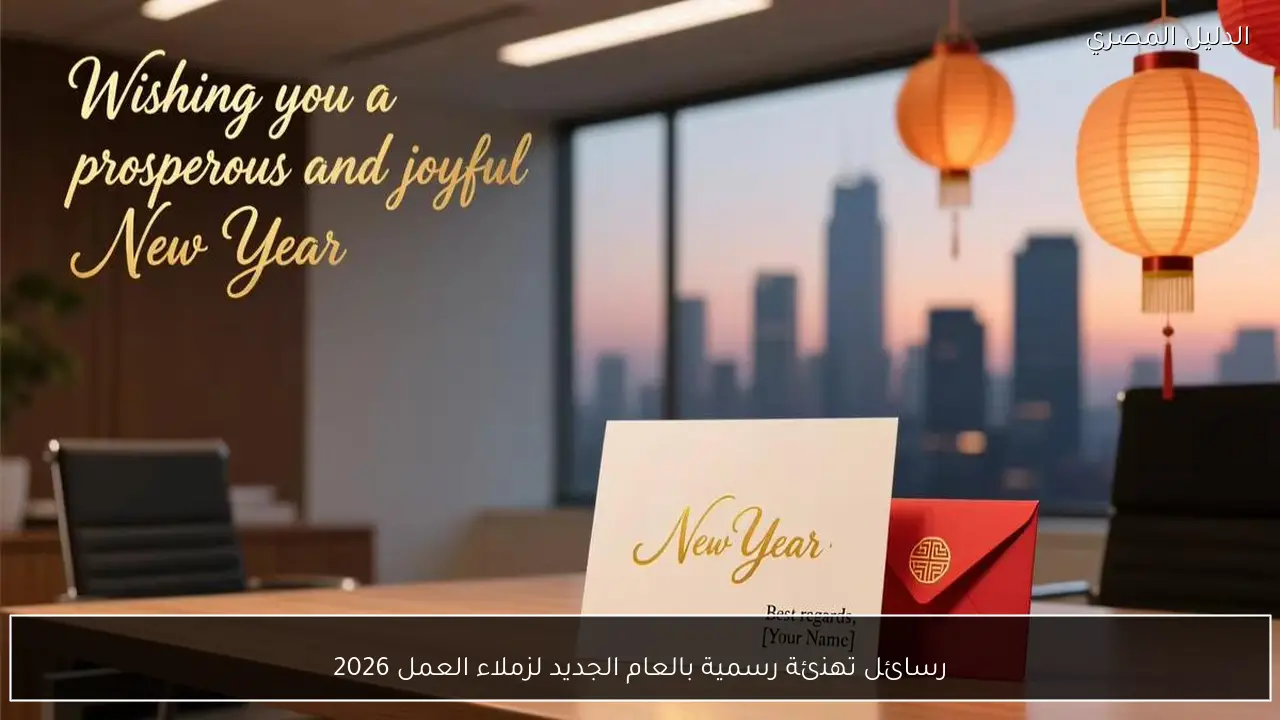 رسائل تهنئة رسمية بالعام الجديد لزملاء العمل 2026