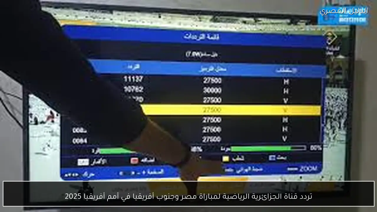 تردد قناة الجزائرية الرياضية لمباراة مصر وجنوب أفريقيا في أمم أفريقيا 2025