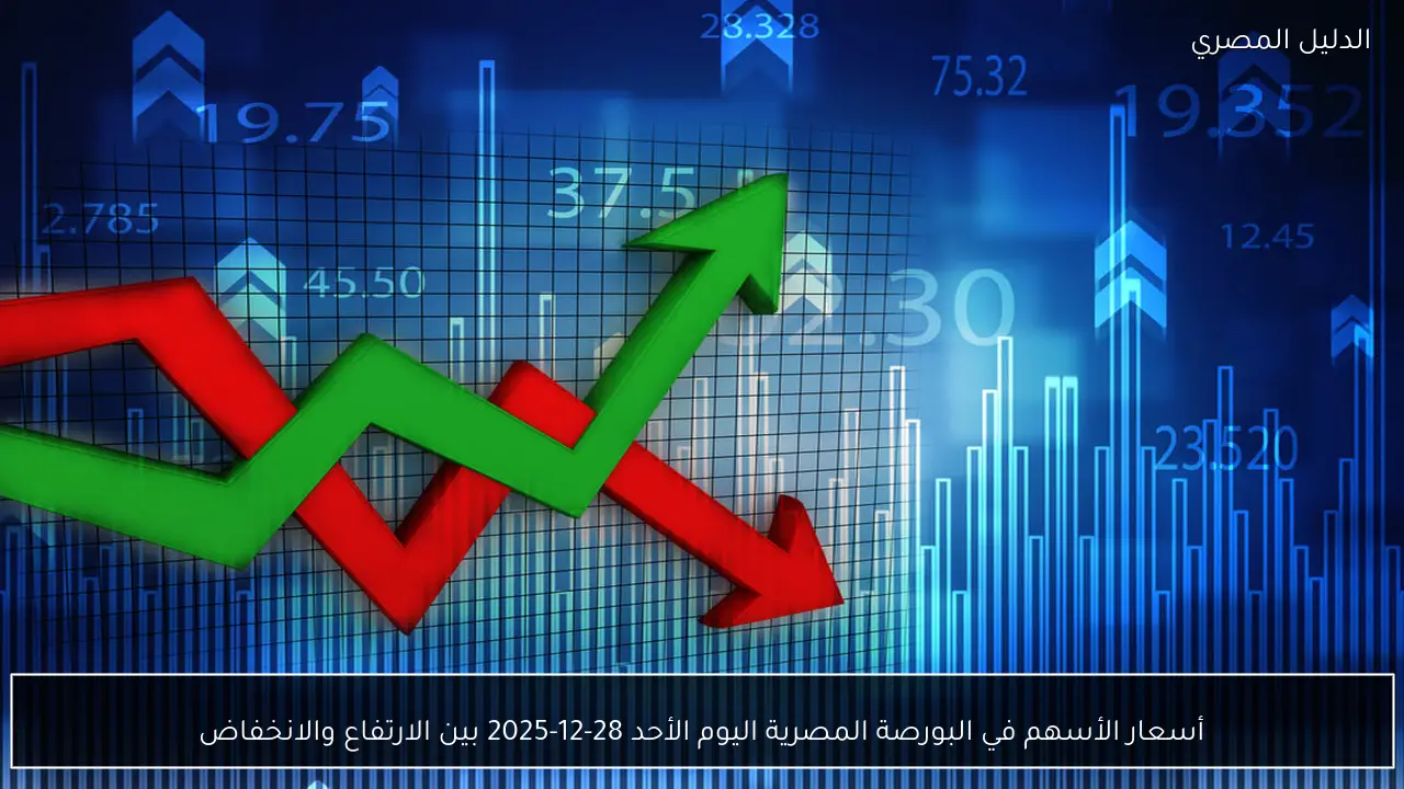 أسعار الأسهم في البورصة المصرية اليوم الأحد 28-12-2025 بين الارتفاع والانخفاض