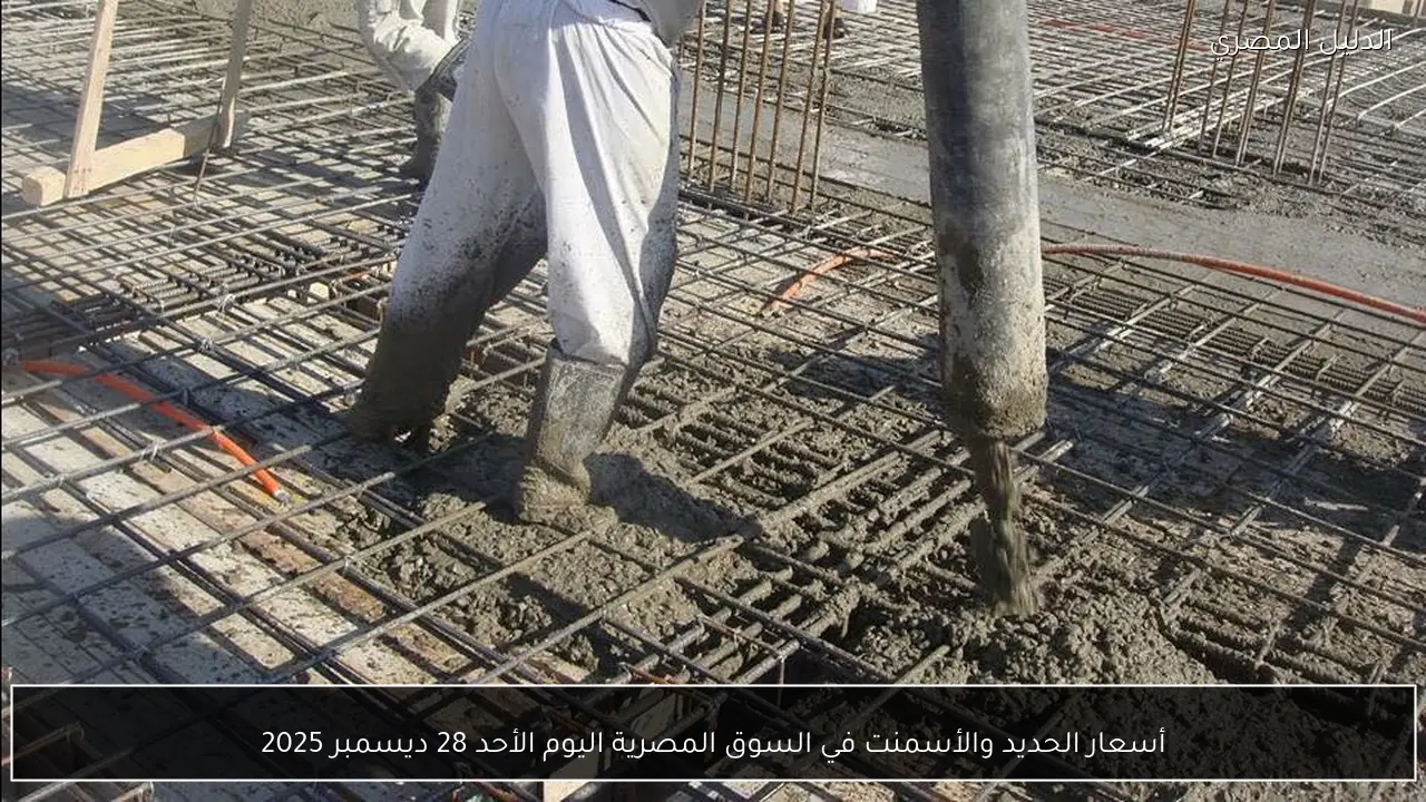 أسعار الحديد والأسمنت في السوق المصرية اليوم الأحد 28 ديسمبر 2025