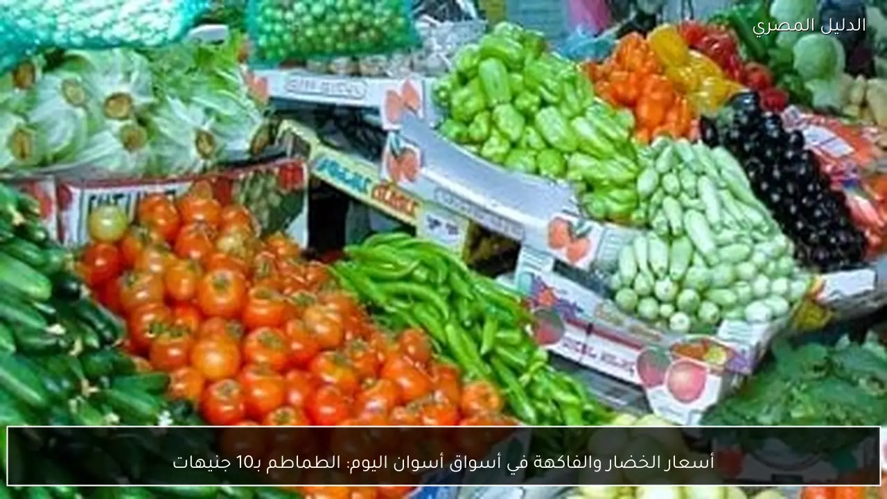 أسعار الخضار والفاكهة في أسواق أسوان اليوم: الطماطم بـ10 جنيهات