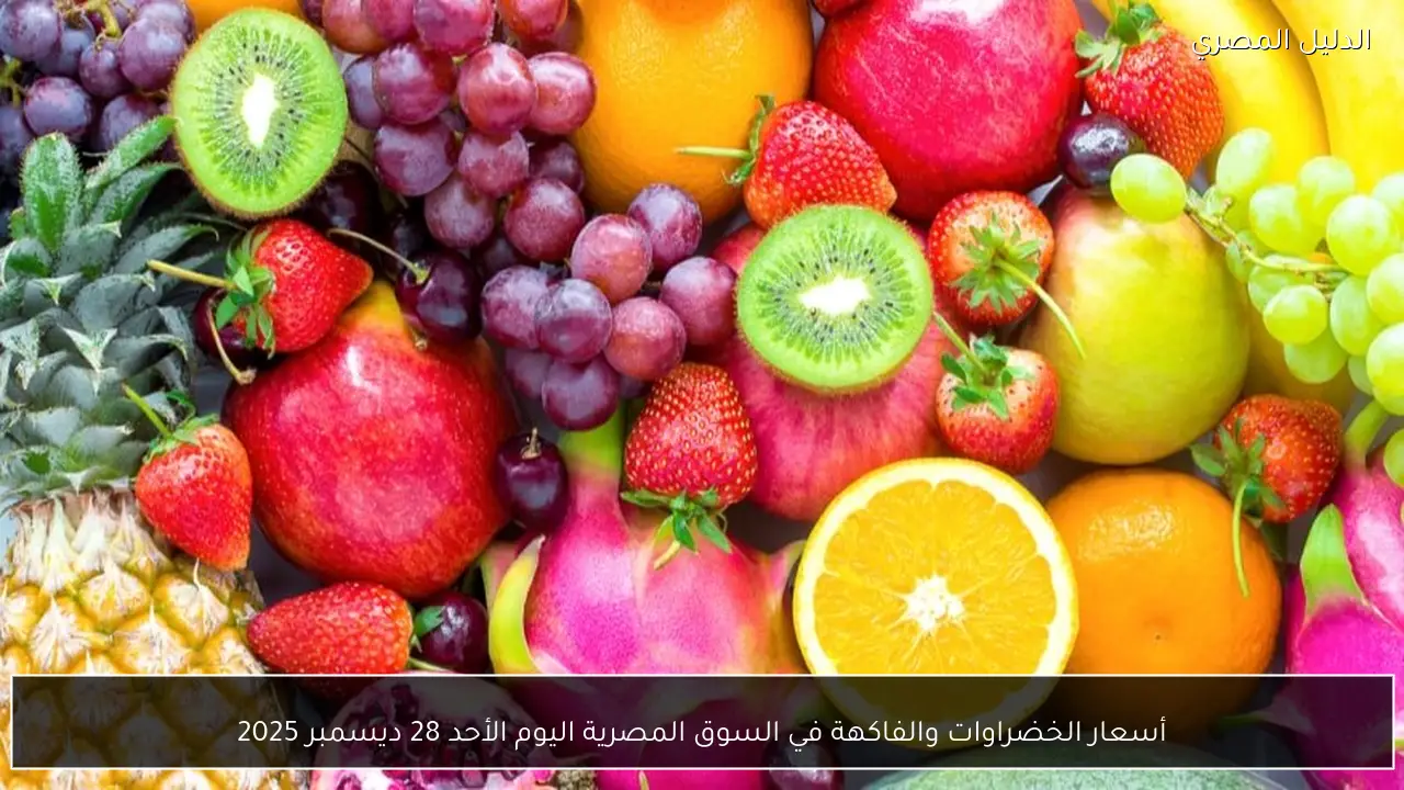 أسعار الخضراوات والفاكهة في السوق المصرية اليوم الأحد 28 ديسمبر 2025