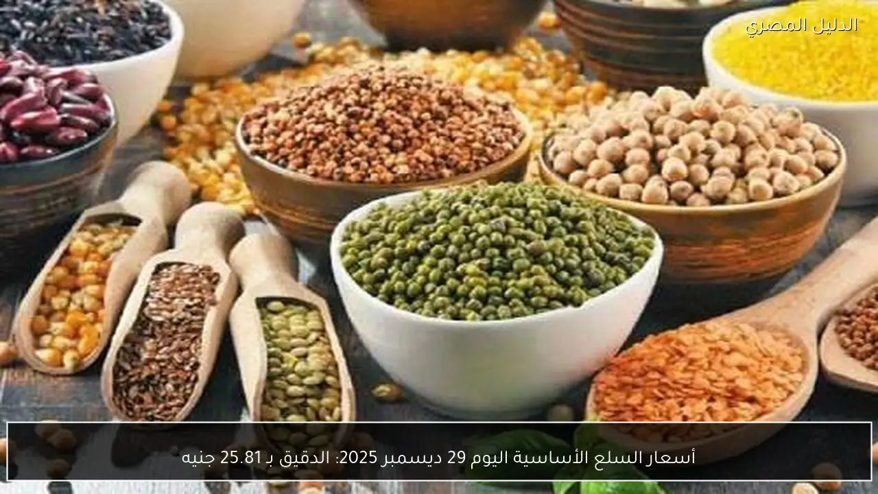 أسعار السلع الأساسية اليوم 29 ديسمبر 2025: الدقيق بـ 25.81 جنيه