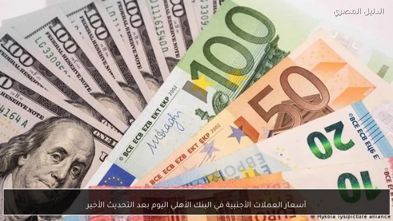 أسعار العملات الأجنبية في البنك الأهلي اليوم بعد التحديث الأخير