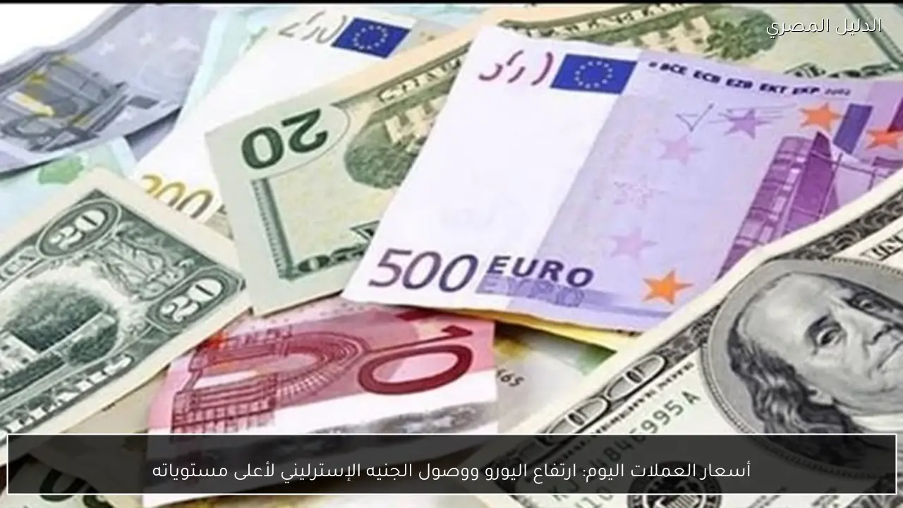 أسعار العملات اليوم: ارتفاع اليورو ووصول الجنيه الإسترليني لأعلى مستوياته