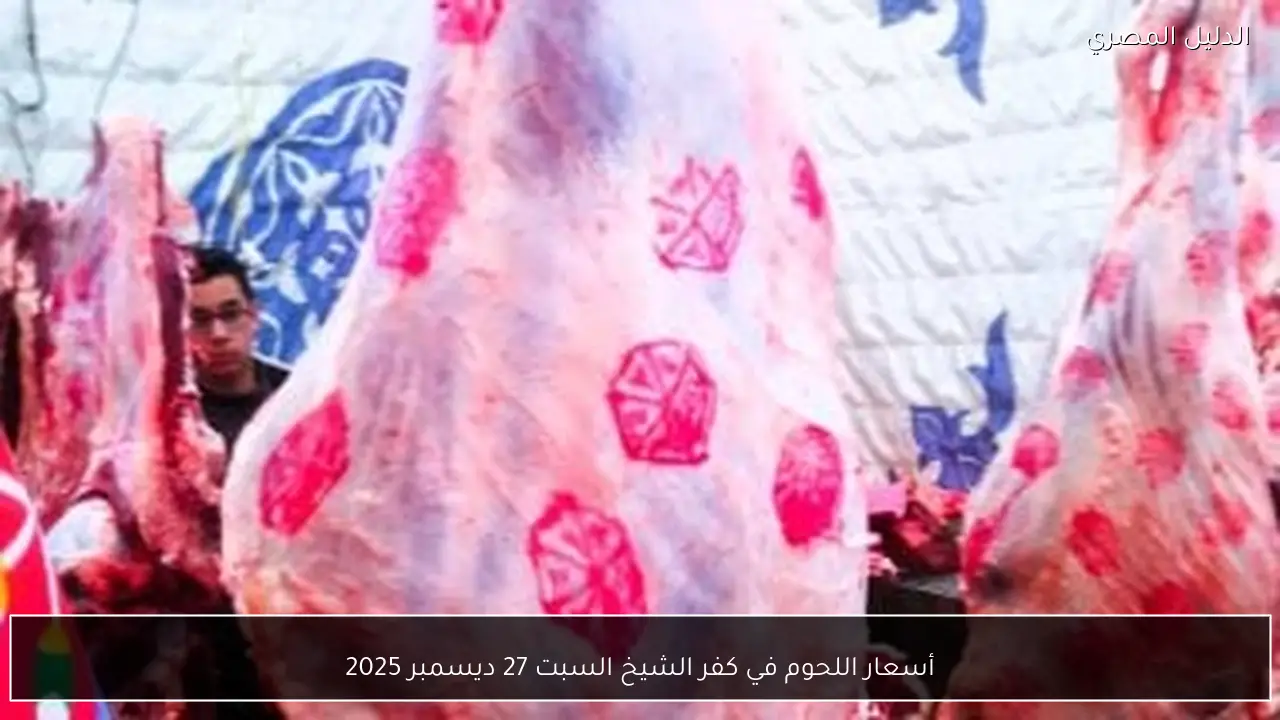 أسعار اللحوم في كفر الشيخ السبت 27 ديسمبر 2025