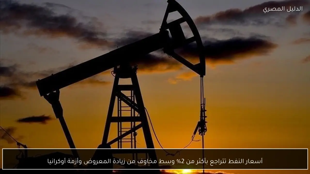 أسعار النفط تتراجع بأكثر من 2% وسط مخاوف من زيادة المعروض وأزمة أوكرانيا