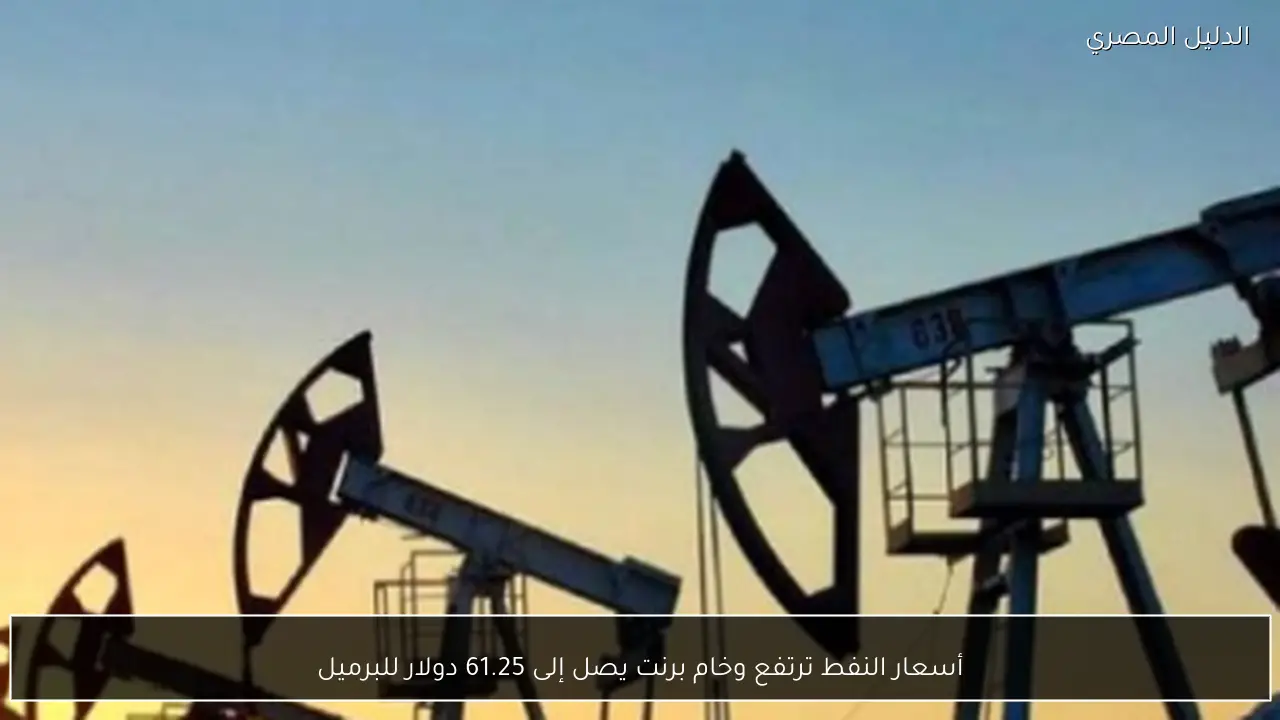 أسعار النفط ترتفع وخام برنت يصل إلى 61.25 دولار للبرميل