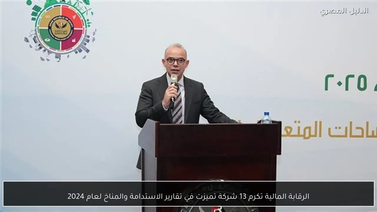 الرقابة المالية تكرم 13 شركة تميزت في تقارير الاستدامة والمناخ لعام 2024
