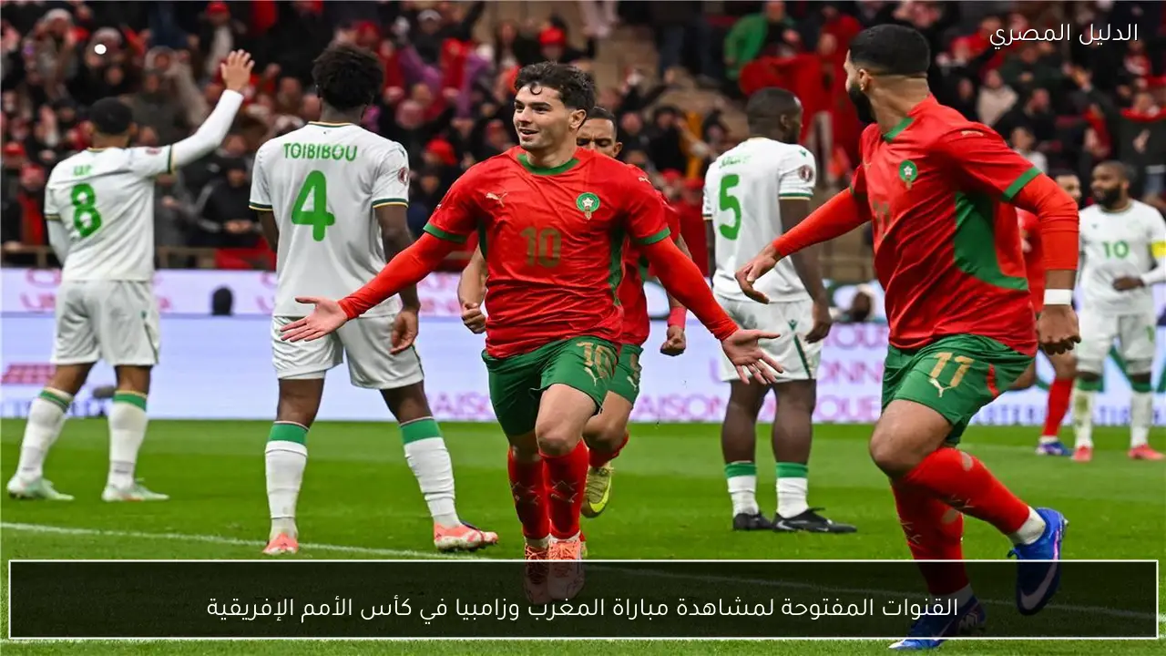 القنوات المفتوحة لمشاهدة مباراة المغرب وزامبيا في كأس الأمم الإفريقية