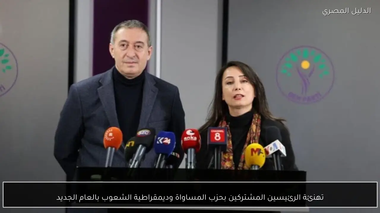 تهنئة الرئيسين المشتركين بحزب المساواة وديمقراطية الشعوب بالعام الجديد