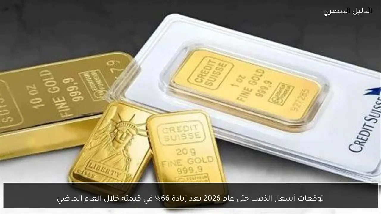 توقعات أسعار الذهب حتى عام 2026 بعد زيادة 66% في قيمته خلال العام الماضي