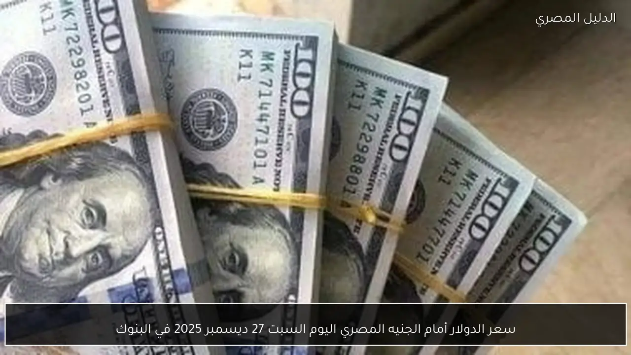 سعر الدولار أمام الجنيه المصري اليوم السبت 27 ديسمبر 2025 في البنوك
