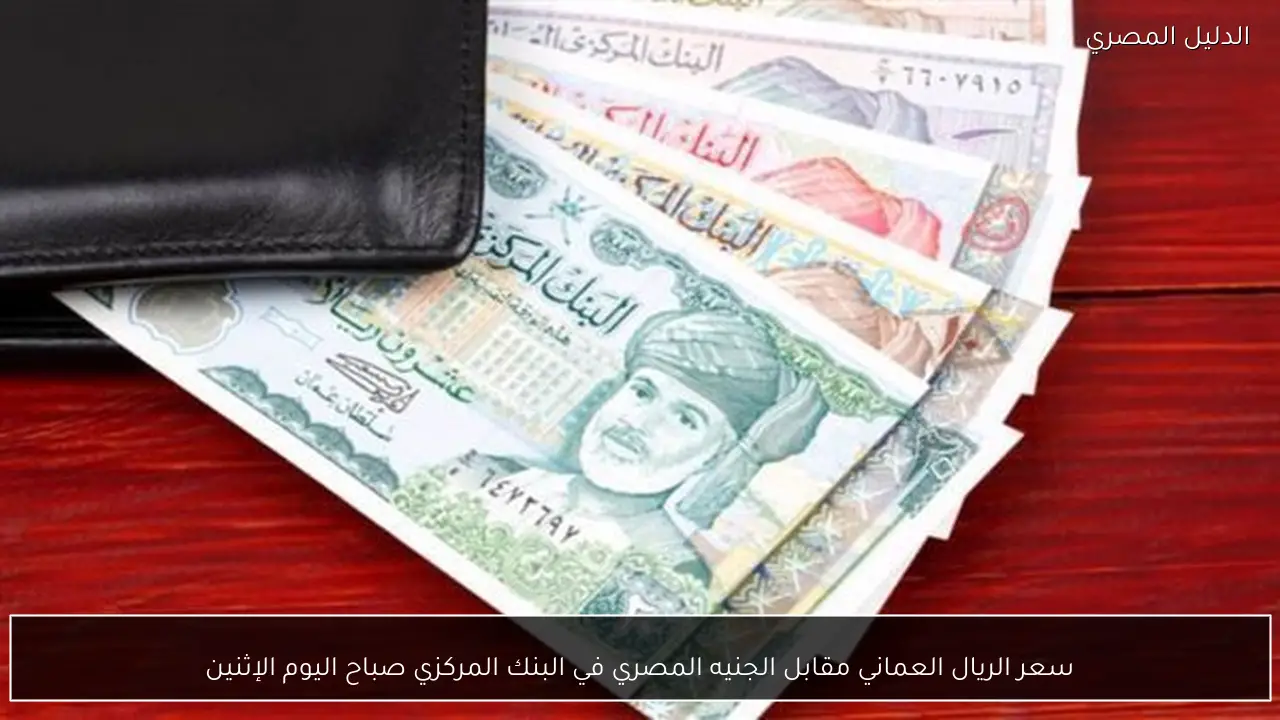 سعر الريال العماني مقابل الجنيه المصري في البنك المركزي صباح اليوم الإثنين