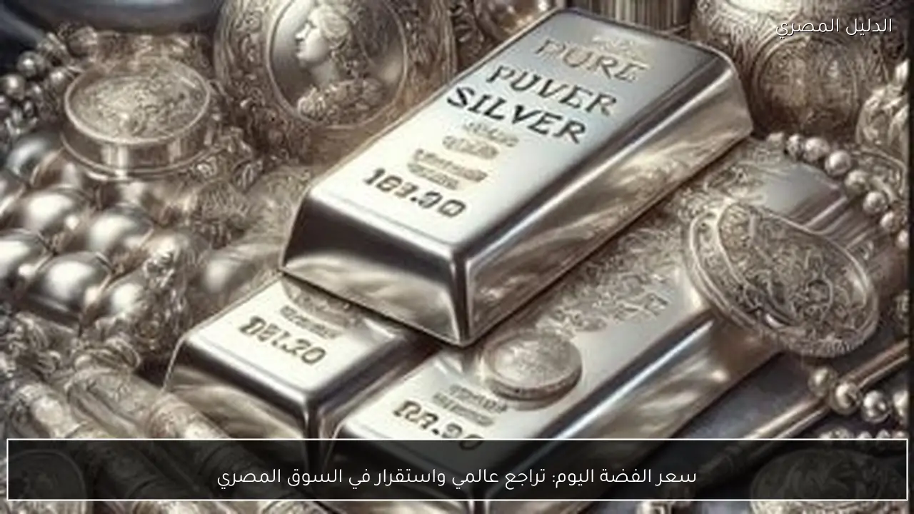 سعر الفضة اليوم: تراجع عالمي واستقرار في السوق المصري