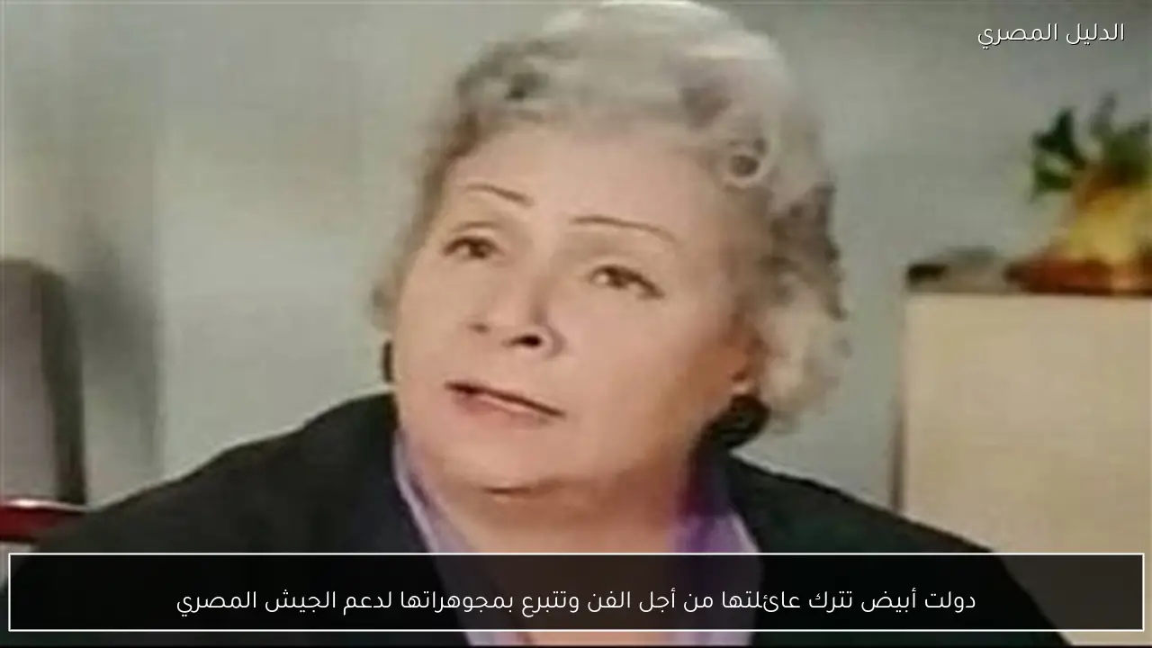 دولت أبيض تترك عائلتها من أجل الفن وتتبرع بمجوهراتها لدعم الجيش المصري