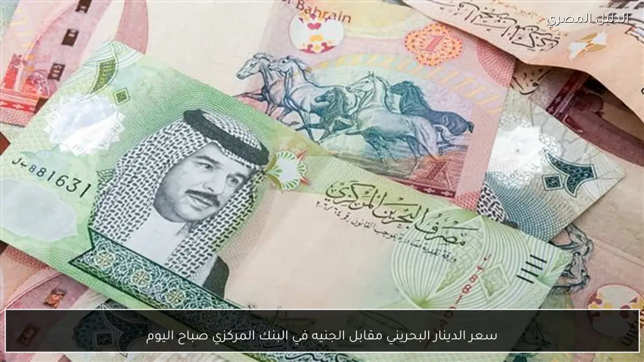 سعر الدينار البحريني مقابل الجنيه في البنك المركزي صباح اليوم