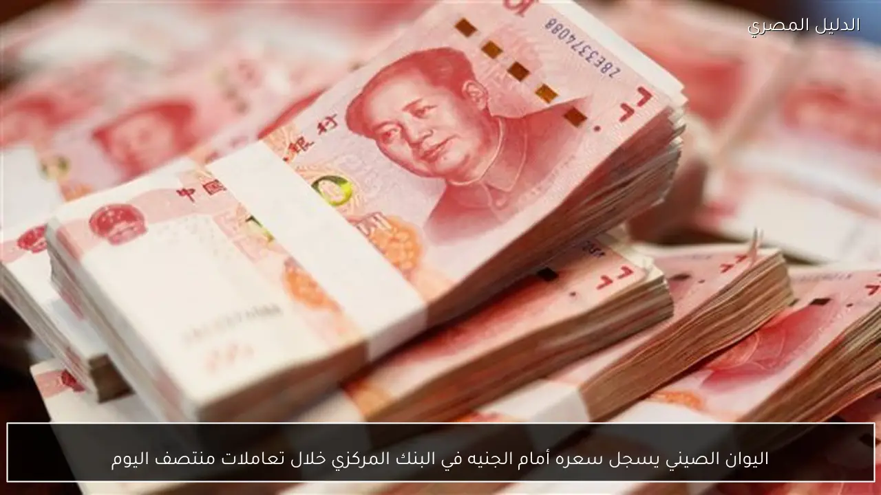 اليوان الصيني يسجل سعره أمام الجنيه في البنك المركزي خلال تعاملات منتصف اليوم