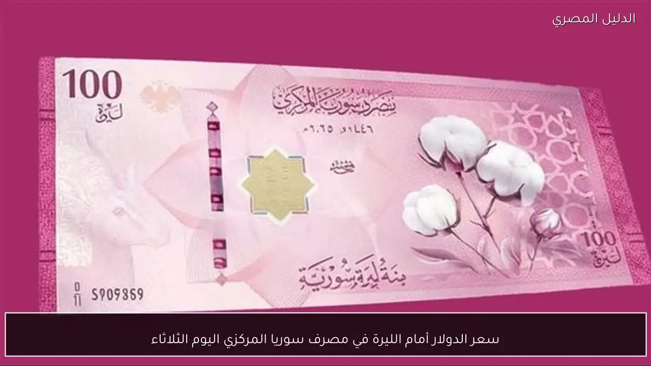سعر الدولار أمام الليرة في مصرف سوريا المركزي اليوم الثلاثاء