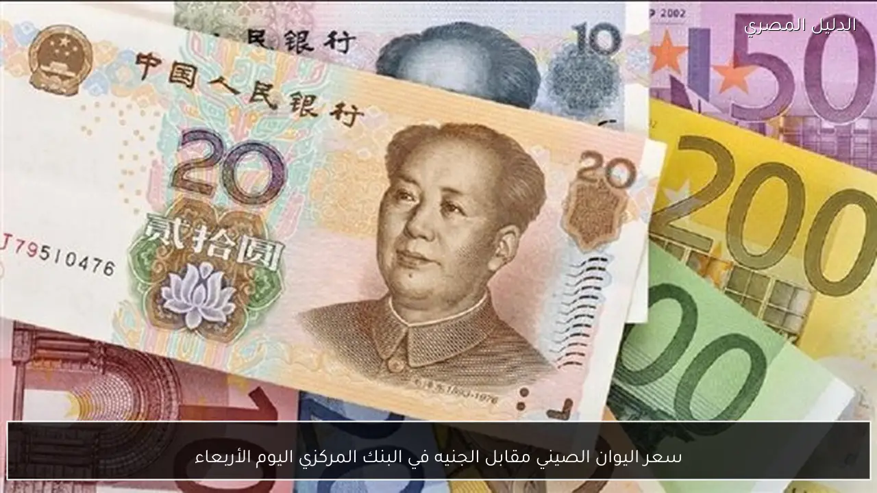 سعر اليوان الصيني مقابل الجنيه في البنك المركزي اليوم الأربعاء
