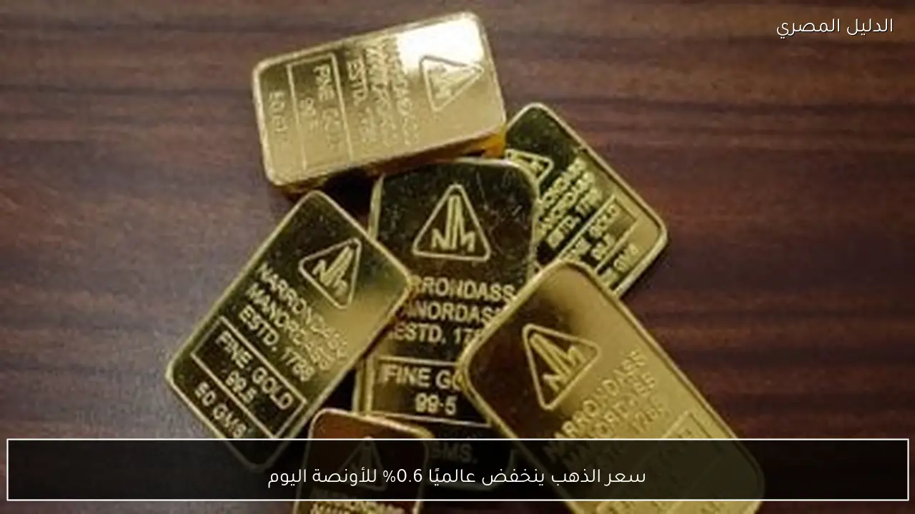 سعر الذهب ينخفض عالميًا 0.6% للأونصة اليوم