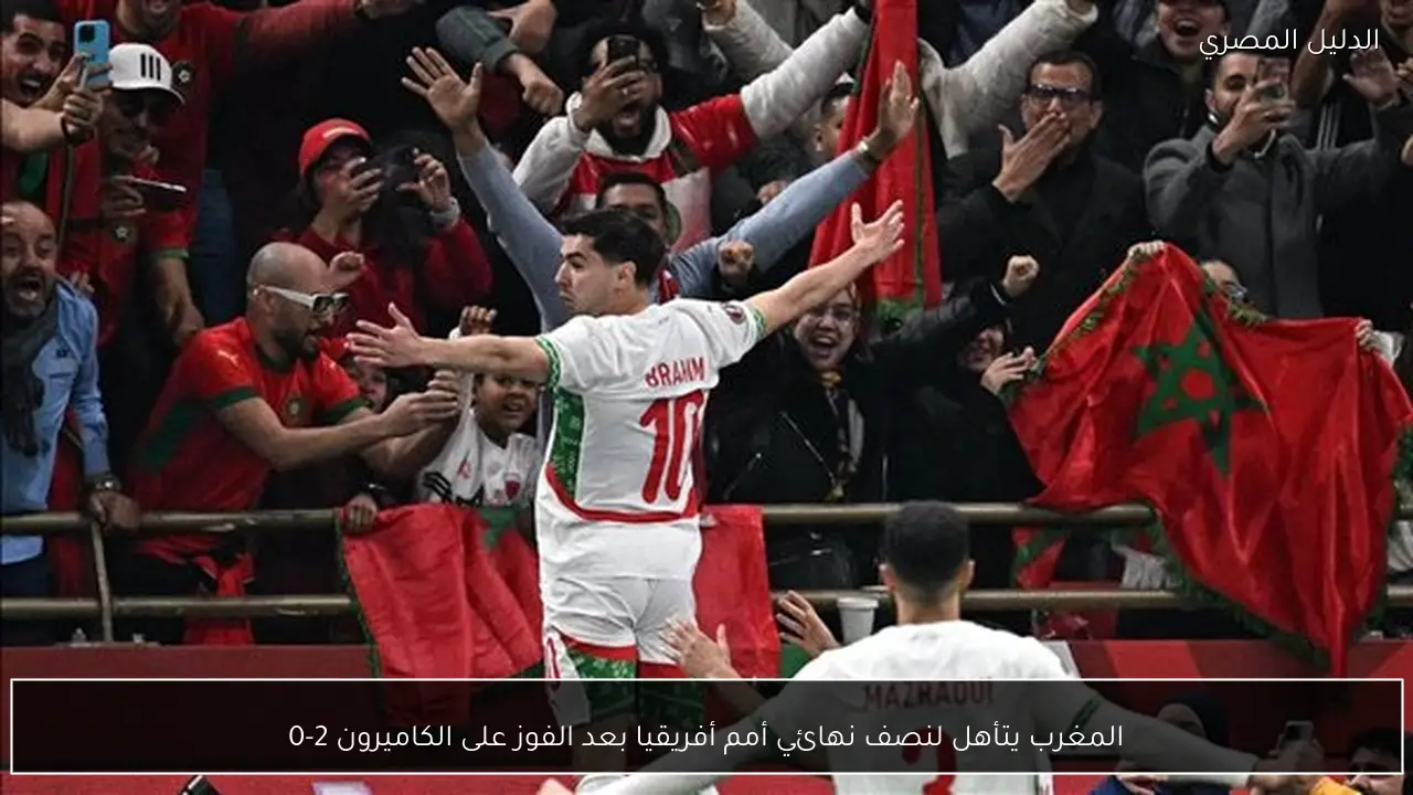 المغرب يتأهل لنصف نهائي أمم أفريقيا بعد الفوز على الكاميرون 2-0