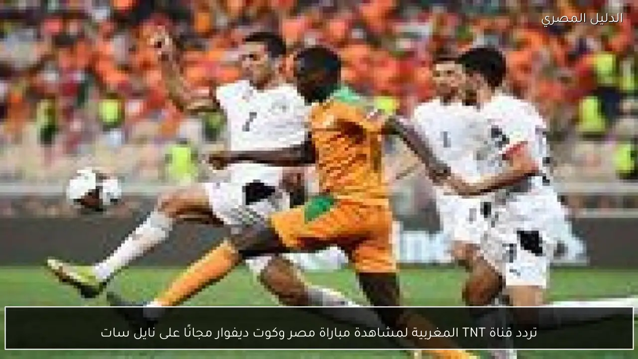 تردد قناة TNT المغربية لمشاهدة مباراة مصر وكوت ديفوار مجانًا على نايل سات