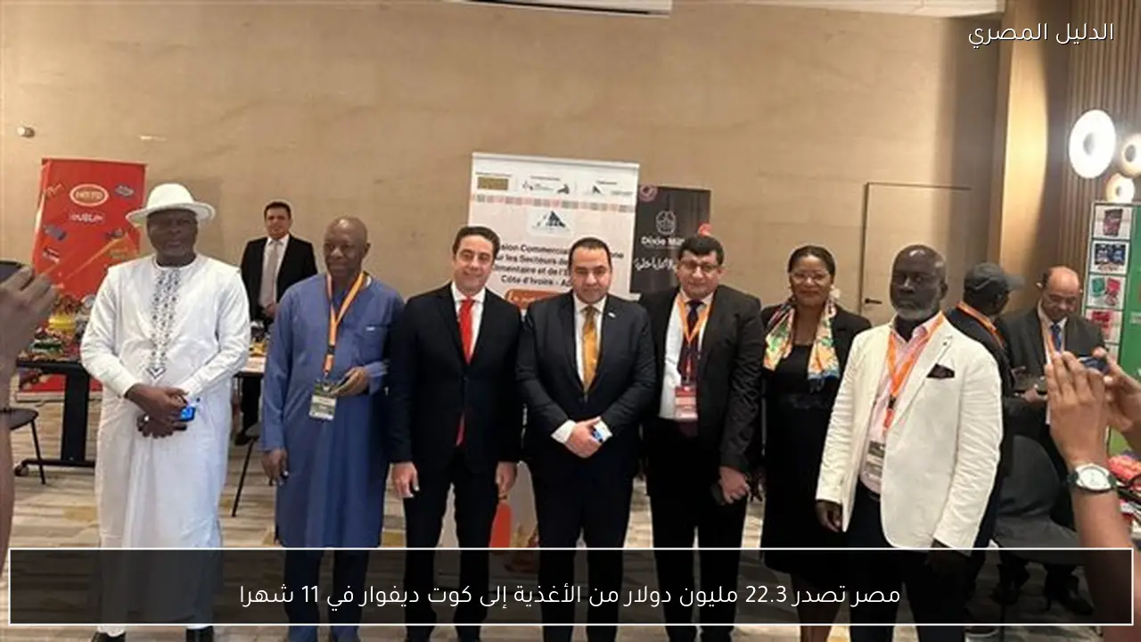 مصر تصدر 22.3 مليون دولار من الأغذية إلى كوت ديفوار في 11 شهرا