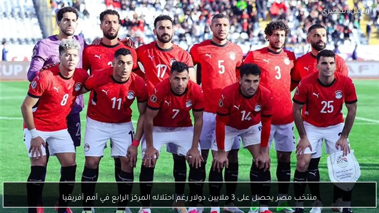 منتخب مصر يحصل على 3 ملايين دولار رغم احتلاله المركز الرابع في أمم أفريقيا