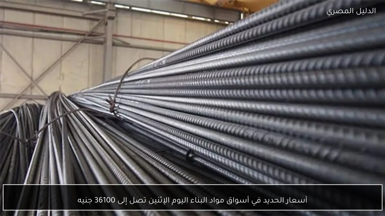 أسعار الحديد في أسواق مواد البناء اليوم الإثنين تصل إلى 36100 جنيه
