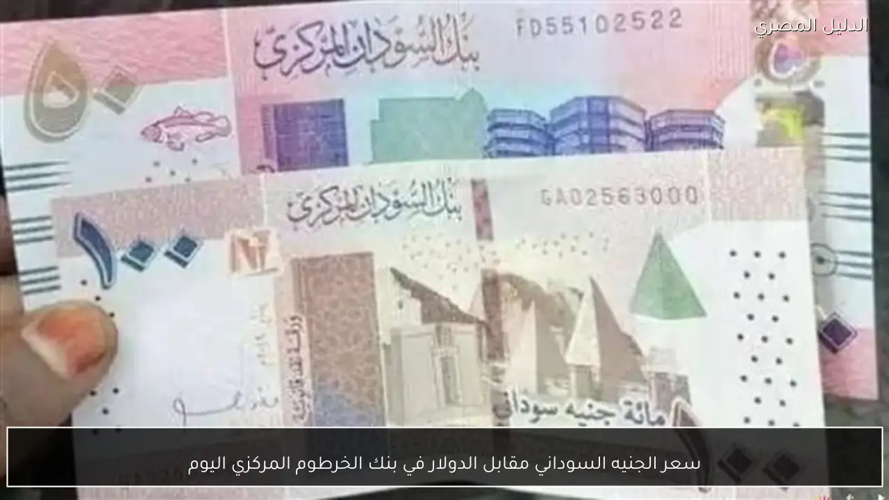 سعر الجنيه السوداني مقابل الدولار في بنك الخرطوم المركزي اليوم