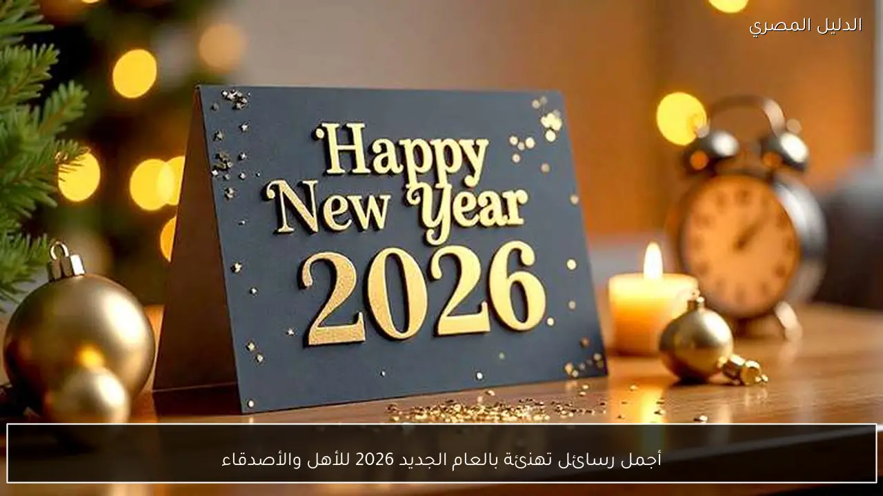 أجمل رسائل تهنئة بالعام الجديد 2026 للأهل والأصدقاء