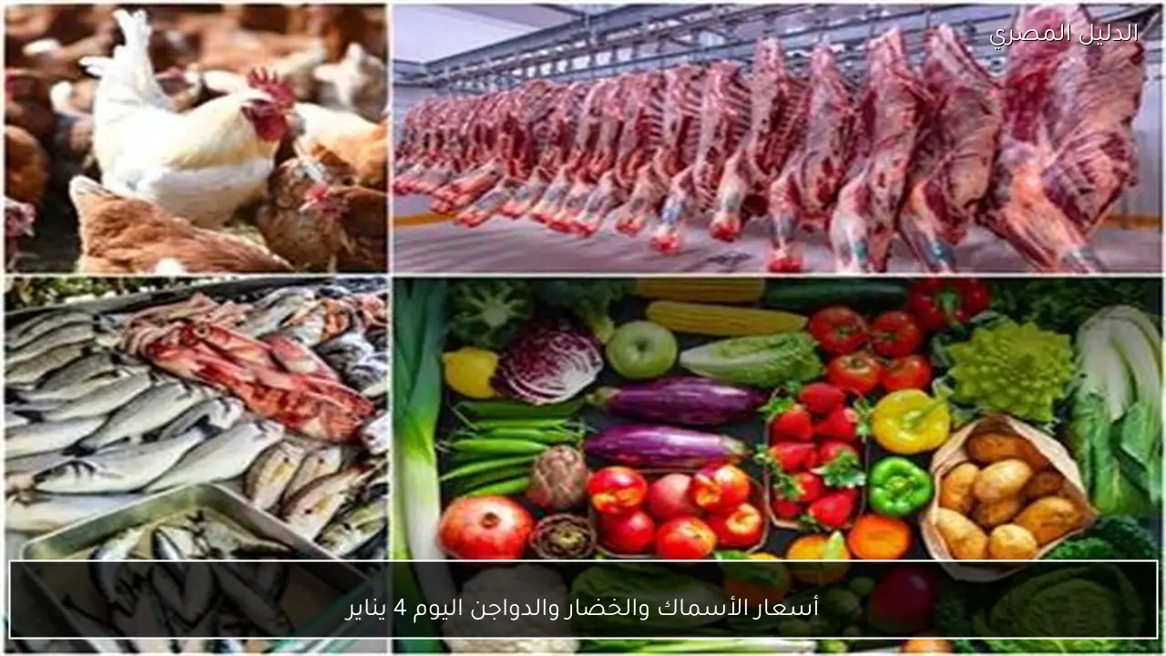 أسعار الأسماك والخضار والدواجن اليوم 4 يناير