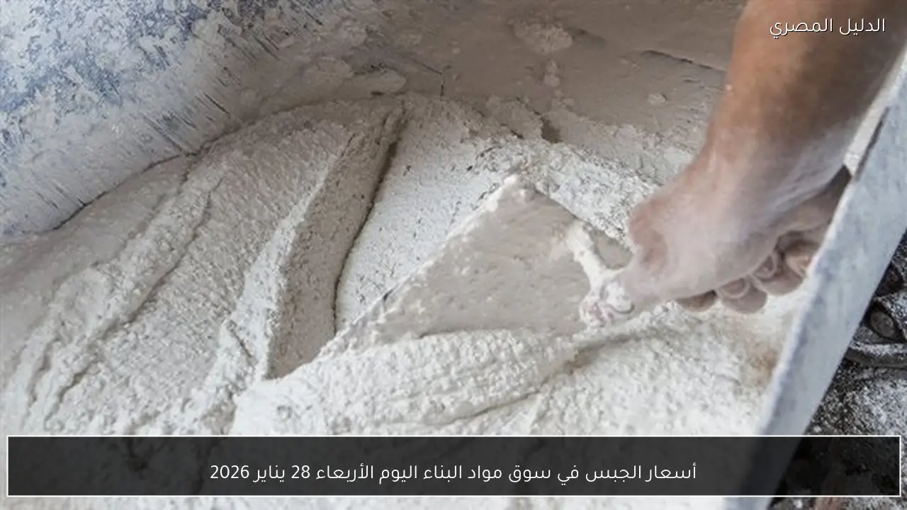 أسعار الجبس في سوق مواد البناء اليوم الأربعاء 28 يناير 2026