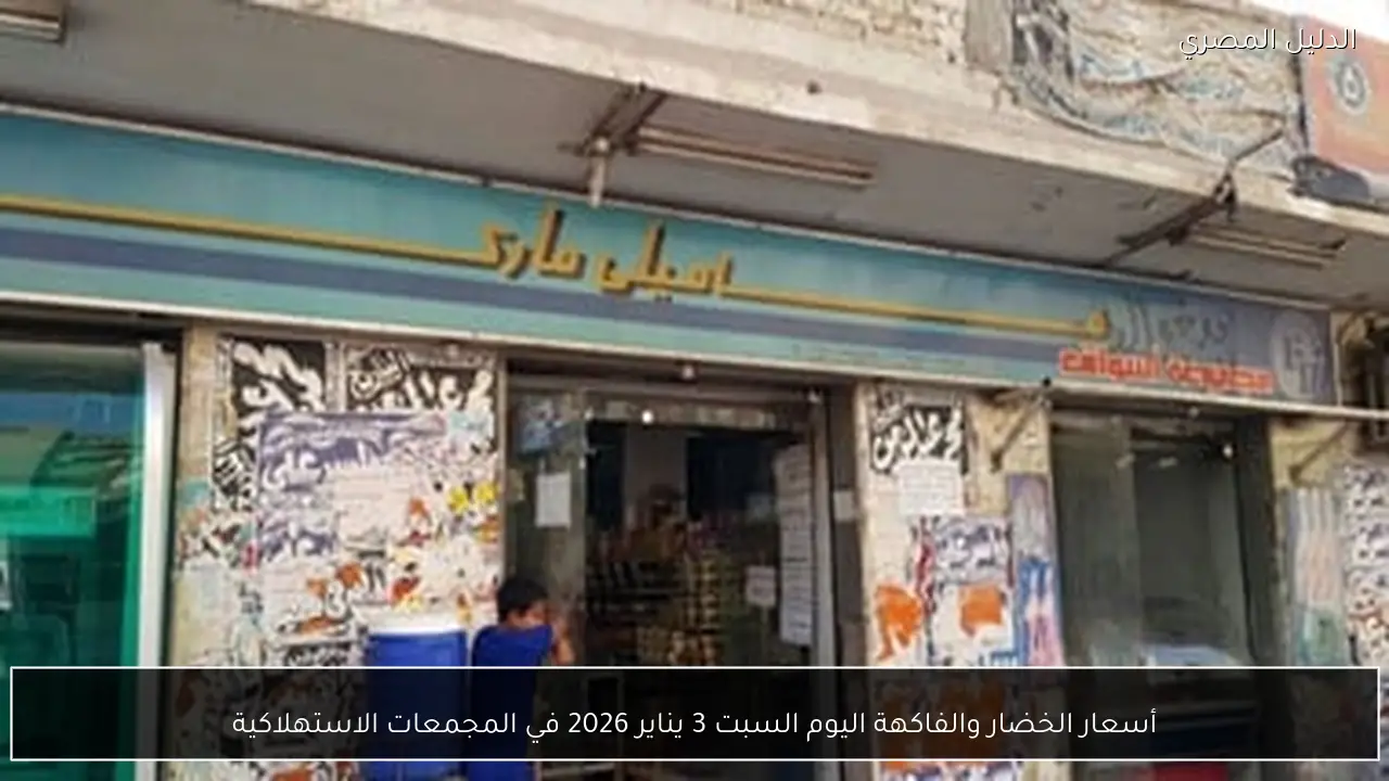 أسعار الخضار والفاكهة اليوم السبت 3 يناير 2026 في المجمعات الاستهلاكية