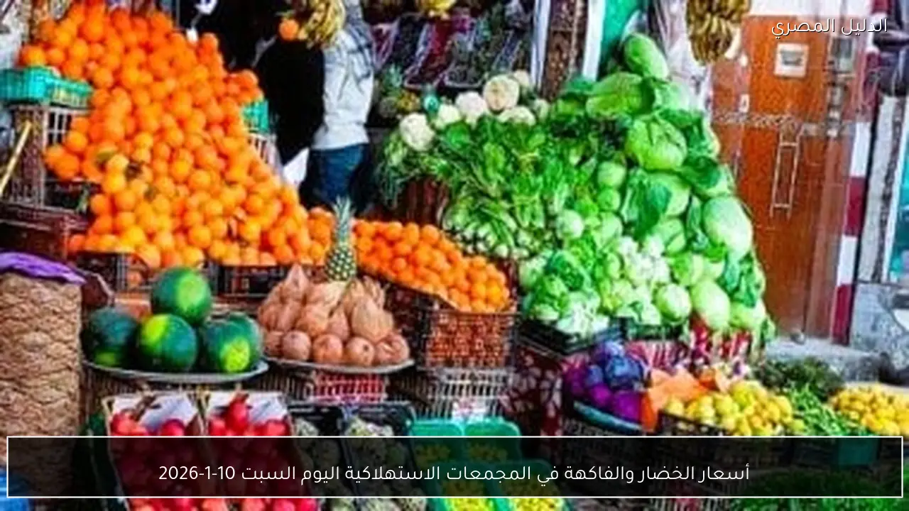 أسعار الخضار والفاكهة في المجمعات الاستهلاكية اليوم السبت 10-1-2026