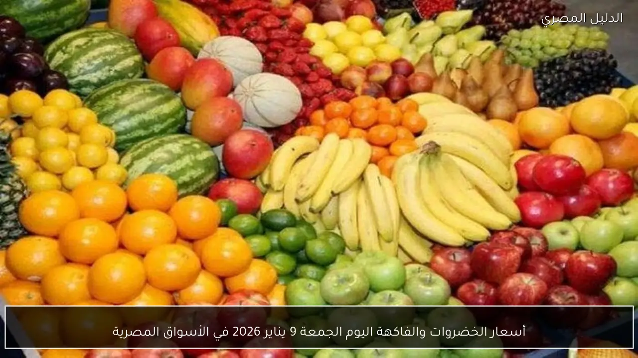 أسعار الخضروات والفاكهة اليوم الجمعة 9 يناير 2026 في الأسواق المصرية