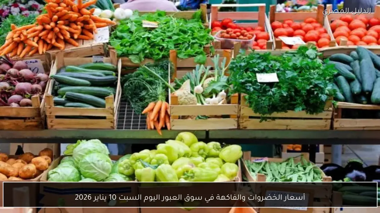 أسعار الخضروات والفاكهة في سوق العبور اليوم السبت 10 يناير 2026